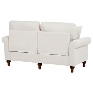 2 Seater Fabric Sofa Beige GINNERUP