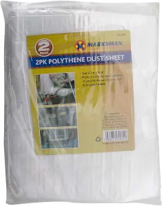 4Pc Polythene Dust Sheets 12 X 9Ft Decorating Painting Carpet Furniture  Cover