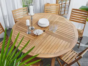 Garden Table Wood Light Wood TOLVE