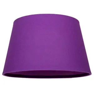 Traditional Linen Fabric Drum Shade for Pendant & Lampshade Purple / 19cm H x 30cm W x 30cm D