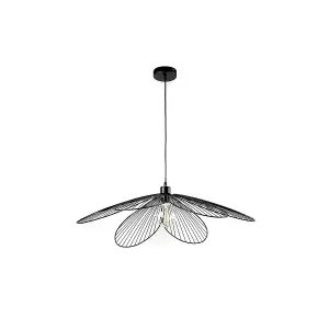 Luminosa Fiore Dome Pendant Ceiling Light, Black