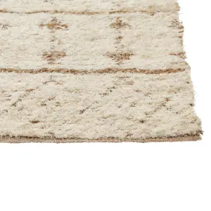 Hemp Area Rug 200 x 300 cm Beige SANAO