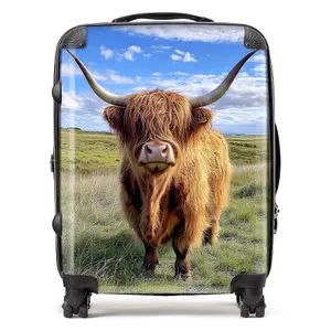 Highland Cow In Summer Suitcase - Large