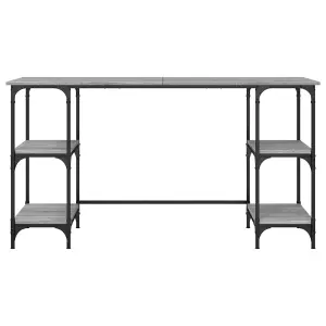 Berkfield Desk Grey Sonoma 140x50x75 cm Metal and Engineered Wood