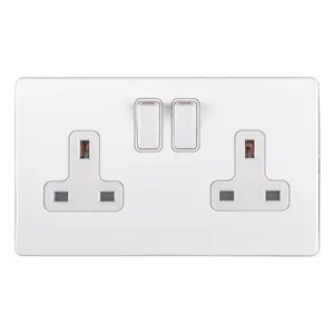 Wall Mounted Socket Matt White