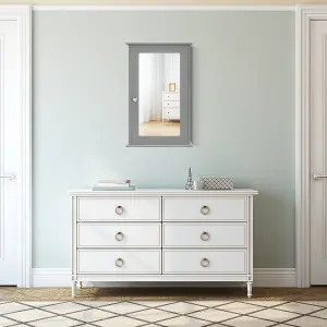 Costway Mirrored Bathroom Cabinet Wall Mount Storage Cabinet w/ Single Door