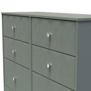 San Jose Ready assembled Green 6 Drawer Chest (H)792mm (W)1117mm (D)395mm