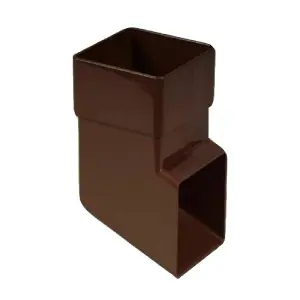 Brown Square 65mm Downpipe Shoe, Freeflow Rain Water Systems