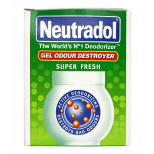 Neutradol Gel Odour Deodorizer Super Fresh Gel Square box (Green) 135g (Pack of 6)