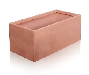 60cm Terracotta Fibrecotta Trough Planter