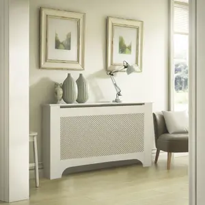 Mayfair Large White Radiator cover 815mm(H) 1500mm(W) 190mm(D)