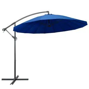 Berkfield Hanging Parasol Blue 3 m Aluminium Pole