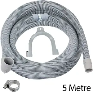 SPARES2GO Universal Washing Machine / Dishwasher Fill Hose + Drain Hose Extension Set (5 Metre)