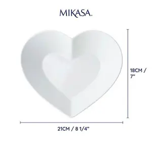 Mikasa Chalk 21cm Large Heart Serving Bowl