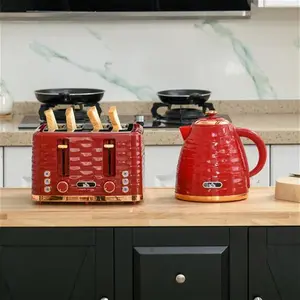 Kettle And Toaster Set HOMCOM Finish: Red