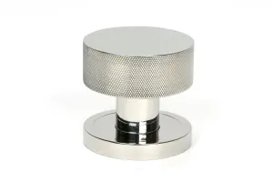 From The Anvil Polished Marine SS (316) Brompton Mortice/Rim Knob Set (Plain)