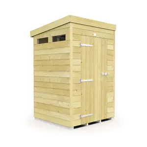 DIY Sheds 4x4 Pent Security Shed - Single Door