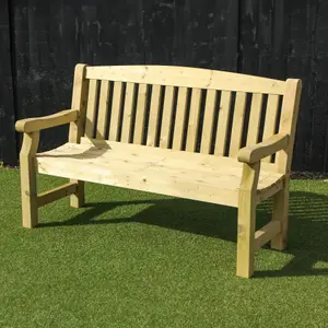 Waltons 3 Seater 5ft Garden Bench Pressure Treated Outdoor Seating