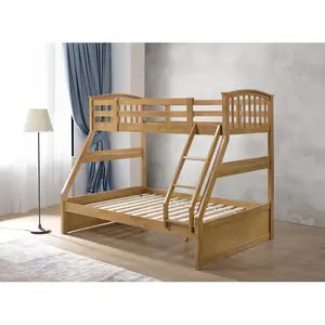 Elula Single (3') 2 Drawer Standard Bunk Bed Oak