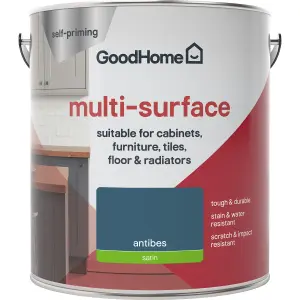 GoodHome Durable Antibes Satin Multi-surface paint, 2L