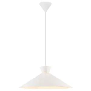 Nordlux Dial 45 Indoor Living Room Dining Office Hallway Pendant Ceiling Light in White (Diam) 45cm