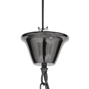 8 Light Chandelier Black TEESTA