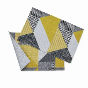 Catherine Lansfield Dining Larsson Geo 30x46 cm Placemat Pair Ochre