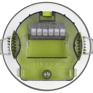 Luceco FType Mk2 Polished Chrome effect Fixed LED Fire-rated Cool & warm Downlight 6W IP65