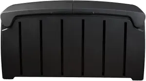 Black 115cm x 55cm x 60cm Butterfly Opening Top 300 Litre Large Garden Storage Box Weatherproof with Padlock Hole