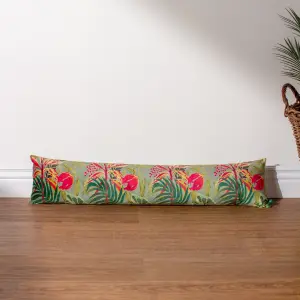 Wylder Tropics Kali Jungle Foliage Floral Velvet Draught Excluder Cover