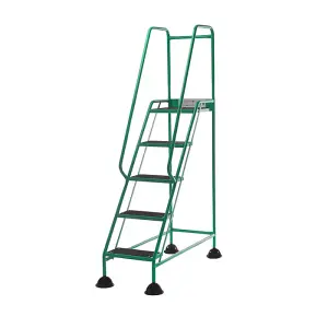 TUFF Easy Glide Steps - 5 Tread - Green - Anti-Slip