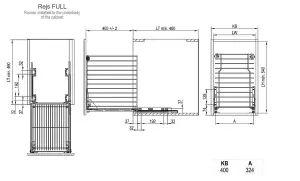 Soft close laundry basket - 400mm, white - sliding system REJS