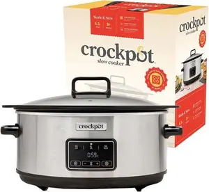 Crockpot Sizzle & Stew 6.5L Induction Slow Cooker - Silver