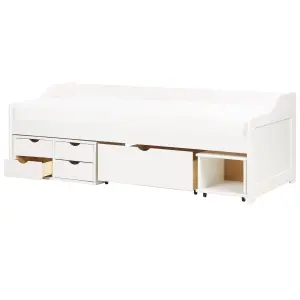 Wooden EU Single Bed 90 x 200 cm White ROYVILLE