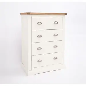 Cosenza 4 Drawer Chest of Drawers Chrome Cup Handle