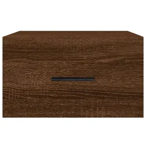 Berkfield Wall-mounted Bedside Cabinets 2 pcs Brown Oak 35x35x20 cm