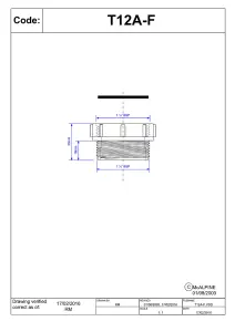 McAlpine T12A-F 1.5" European to UK Waste Outlet Adaptor