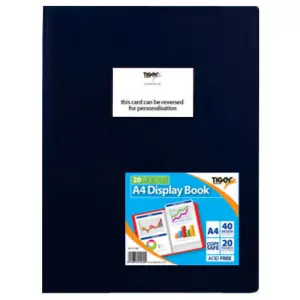 Tiger A4 Flexi Display Book Black (40 Pockets)