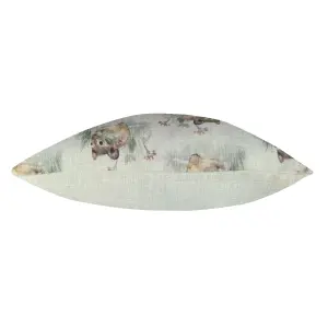 Evans Lichfield Hedgerow Mice Repeat Printed Feather Filled Cushion