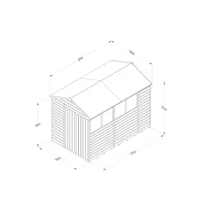 Beckwood 6x10 Apex Shed - 4 Windows - Double Door