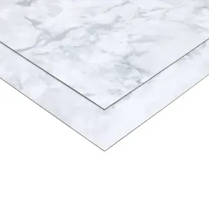 Set of 24 Square 3D Marble Effect Self Adhesive PVC Floor Tiles Waterproof Covering 5m²