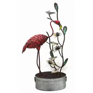 Aqua Creations Metal Flamingo Fountain Mains Plugin Powered Water Feature