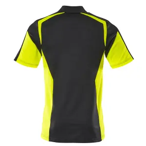 Mascot Accelerate Safe Modern Fit Polo Shirt (Black/Hi-Vis Yellow)  (X Large)