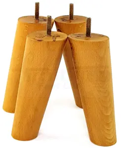 Wood Legs Oak 180mm High Set Of 4 Replacement Angled Furniture Legs Set Of 4 Sofas Chairs Stools M8