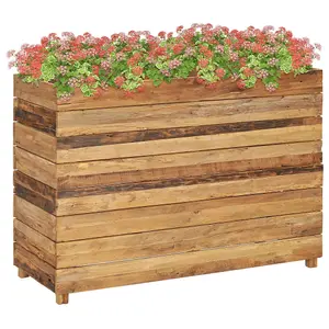 Berkfield Raised Bed 100x40x72 cm Recycled Teak and Steel