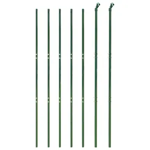 Nelda Anthracite Metal Fence Panels Green / 2m W x 10m H / 13