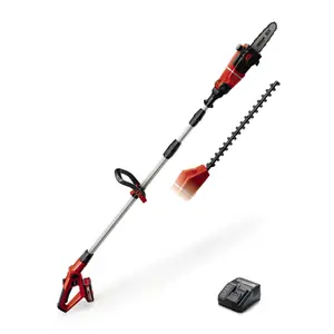 Einhell High Reach Hedge Trimmer Chainsaw 18V PXC 2 in 1 With Battery And Charger Harness GE-HC 18 Li T Kit Power X-Change