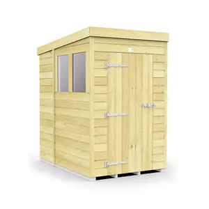 DIY Sheds 4x7 Pent Shed - Single Door With Windows