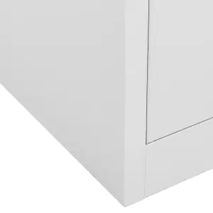 Berkfield Office Cabinet Light Grey 90x40x102 cm Steel