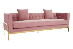 Interiors by Premier Rena 3 Seat Pink Sofa